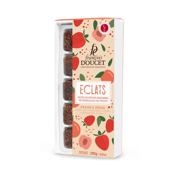 Strawberry Peach Fruit Flakes 100g - François Doucet