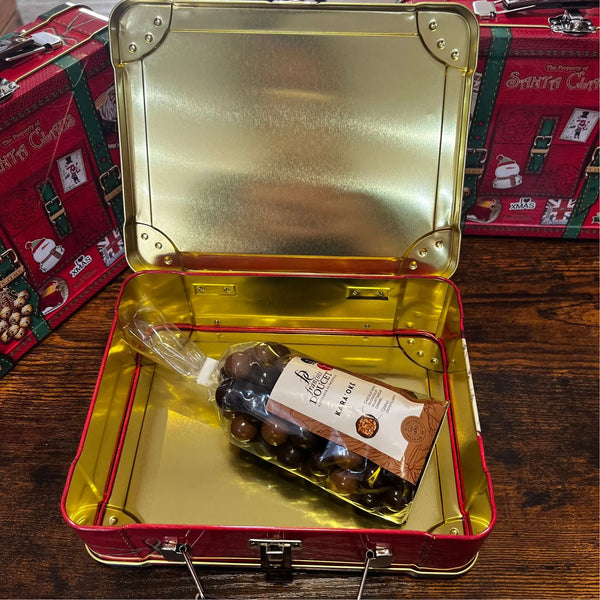 Christmas Suitcase Metal Box - François Doucet Chocolates