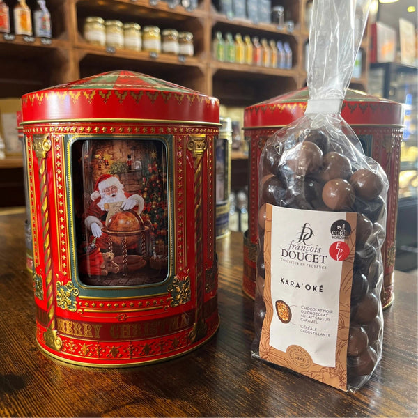 Boîte Métallique Carrousel Père Noël - Chocolats François Doucet