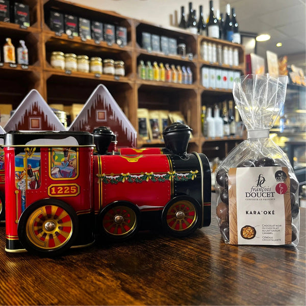 Boîte Métallique Locomotive de Noël - Chocolats François Doucet