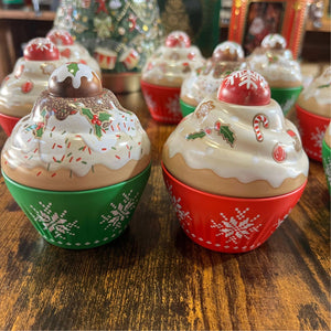 Boîte Métallique Mini Cupcake Noël - Chocolats François Doucet (coloris aléatoires)