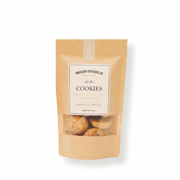 Cookies Chocolat au Lait Cacahuète 180g - Maison Craquelin