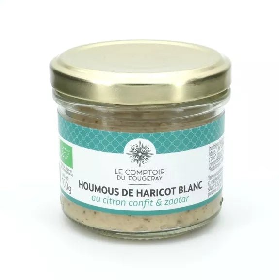 Houmous BIO de haricots blancs au citron confit et zaatar - Le Mottay Gourmand