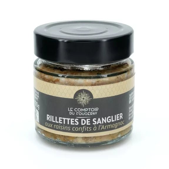 Rillettes de sanglier aux raisins confits à l'Armagnac - Le Mottay Gourmand