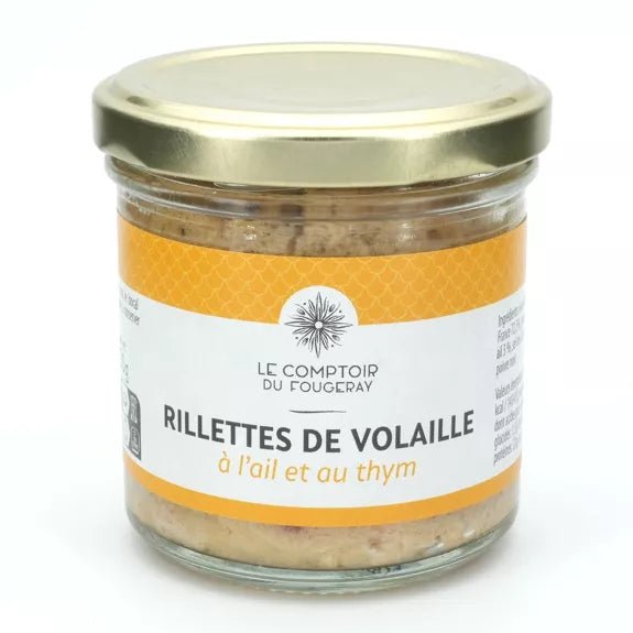 Rillettes de volaille à l'ail et au thym - Le Mottay Gourmand