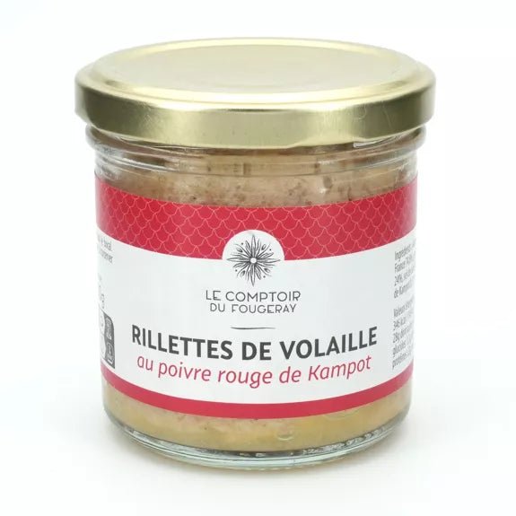 Rillettes de volaille au poivre rouge de Kampôt - Le Mottay Gourmand