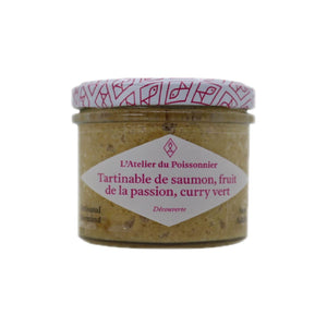 Tartinable Saumon, Fruit de la Passion, Curry Vert 90g - L'Atelier du Poissonnier