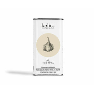 Huile d'Olive à l'Ail Frais Infusé - Kalios