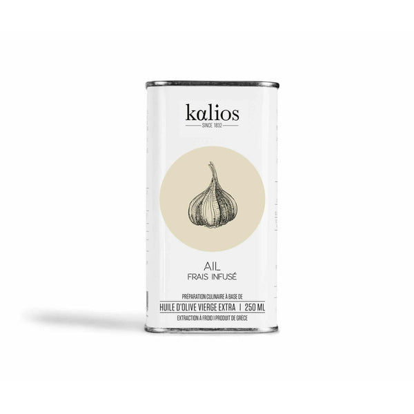 Huile d'Olive à l'Ail Frais Infusé - Kalios