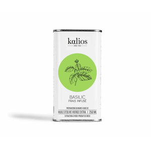 Huile d'Olive au Basilic Frais Infusé - Kalios