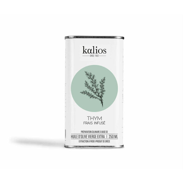 Huile d'Olive au Thym Frais Infusé - Kalios