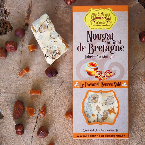 Nougat au Caramel Beurre Salé 80g - Le Bonheur des Ogres