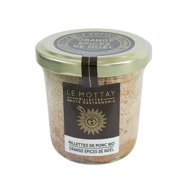 Rillettes de porc Bio à l'orange confite et épices de Noël - Le Mottay Gourmand