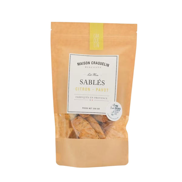 Sablés Citron - Pavot 200g - Maison Craquelin